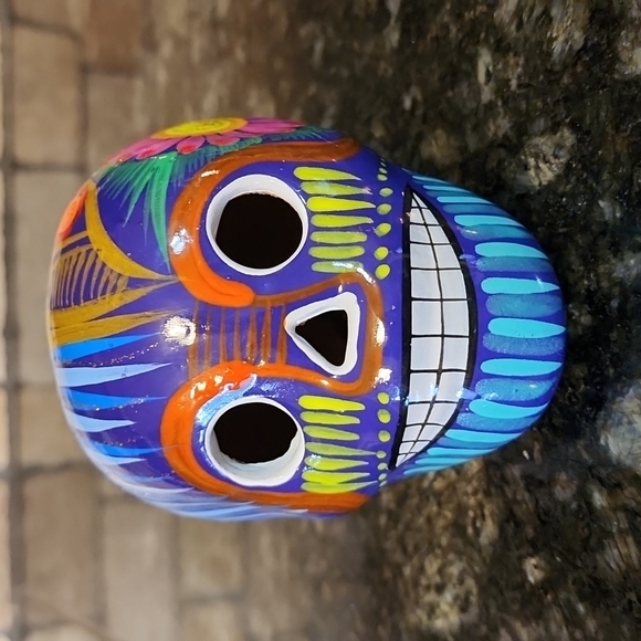 None Other - Beautifully Hand Painted Skull